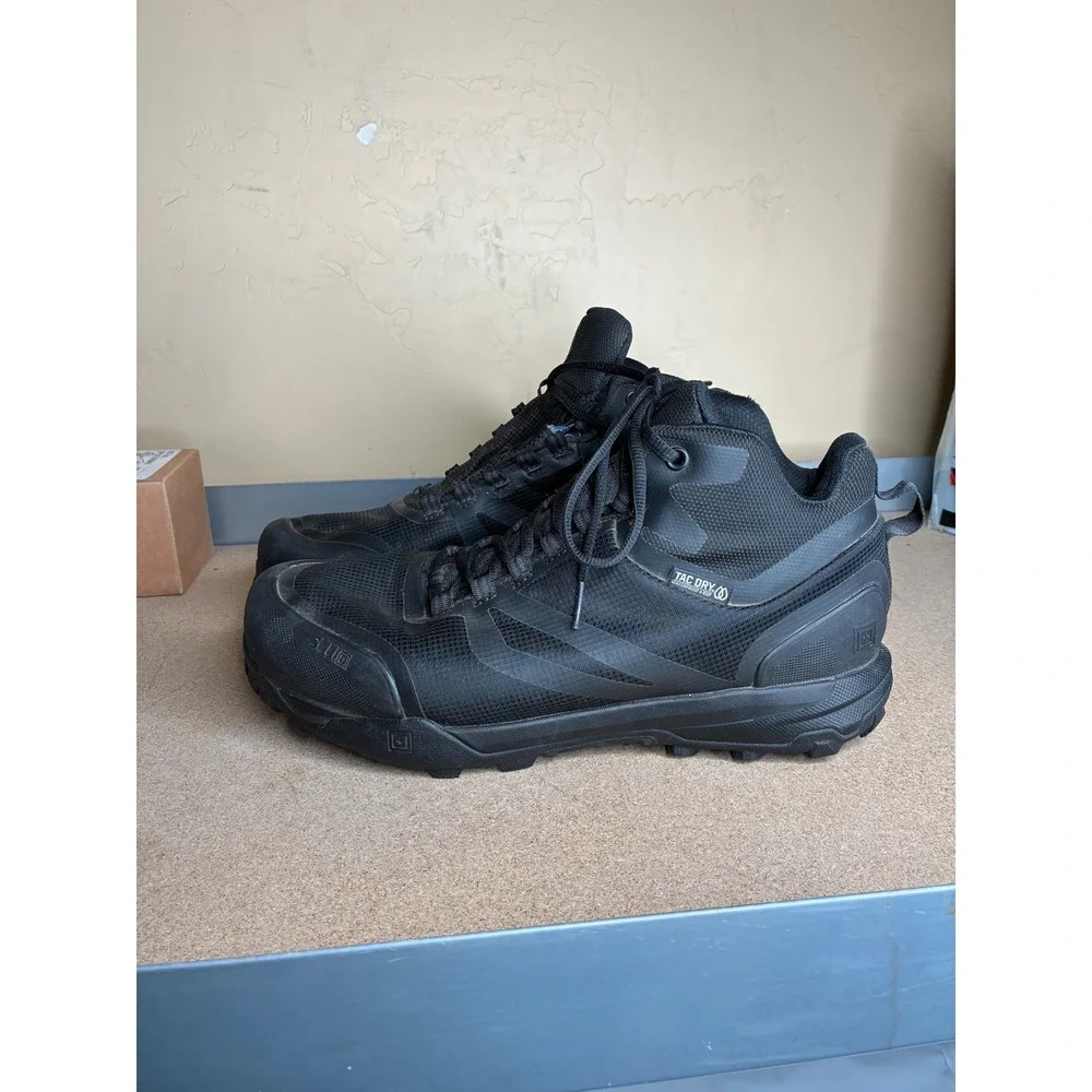 5.11 Tactical A/T Mid WP Black Waterproof Boots 12446 Mens 11.5 ATLAS Training